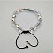 Adjustable Electroplated Faceted Cube Glass Braided Beaded Bracelets for Women Men