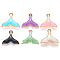 Alloy Enamel Pendants, Whale Tail Shape, Light Gold, Mixed Color, 15x17.5x3mm, Hole: 1.6mm
