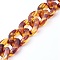 Handmade Acrylic Curb Chains, Imitation Gemstone, for Handbag Chain Making, Gold, Link: 23x16.5x5mm, 39.37 inch(1m)/strand