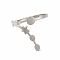 Non-Tarnish 304 Stainless Steel Morning Star Open Cuff Ring for Women, Stainless Steel Color, US Size 6 1/4(16.7mm)