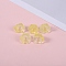 Glass Beads, Lily Flower, Champagne Yellow, 12x8mm, Hole: 1.4mm