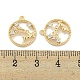 Латунные микропаве прозрачные подвески с фианитом KK-S386-18G-3