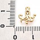 Латунные микропаве прозрачные подвески с фианитом KK-T075-38G-3