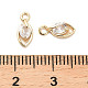 Латунные микропаве прозрачные кубические циркониевые подвески KK-C054-10G-3