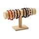 Льняные стойки дисплея браслета t-bar BDIS-WH0003-04B-1