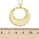 Плоские круглые подвески из нержавеющей стали 304 NJEW-M096-26G-3