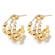 Серьги-гвоздики из латуни с многоугольными бусинами KK-F867-48G