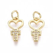 Латунные микро проложить кубического циркония подвески KK-T071-134G