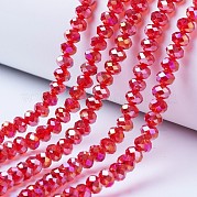 Стеклянные бусины с гальваническим покрытием  EGLA-A034-T3mm-B06