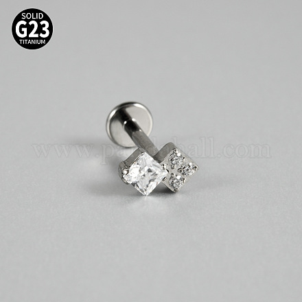 Серьги g23 из титана с микропаве из кубического циркония для хряща WG0CACB-07-1