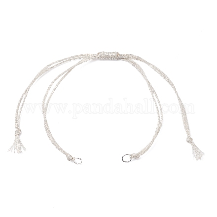 Изготовление плетеного браслета из полиэфирного шнура AJEW-JB01377-01-1