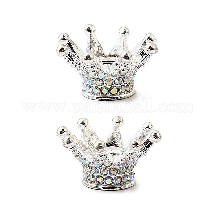 Бусины из сплава со стразами в форме короны FIND-NH0001-19S-1