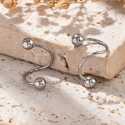 Серьги-спирали для хряща из нержавеющей стали 304 AJEW-A062-04P-01-1