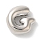 Brass Pendants, Long-Lasting Plated, Platinum, Letter G, 10x10x3.5mm, Hole: 1.4mm