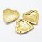 Brass Locket Pendants, Heart with Flower, Nickel Free, Raw(Unplated), 42x40x9mm, Hole: 3mm