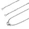 Tarnish Resistant 304 Stainless Steel Cable Chain Necklace Making, with Lobster Claw Clasps, Stainless Steel Color, 14.6 inch~14.8 inch(37.2~37.8cm), 1.5mm, Hole: 2.5mm
