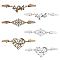 AHANDMAKER 6 Pcs Vintage Sweater Clips Cardigan Clips, 6 Styles Heart Bird Flower Shaped Sweater Collar Clips, Retro Cardigan Collar Clips for Women