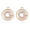 Alloy Pendants, with Crystal Rhinestone, Cadmium Free & Nickel Free & Lead Free, Ring, Light Gold, 22x18.5x2mm, Hole: 2mm