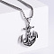 Stainless Steel Cross Anchor Pendant Necklaces for Men, Stainless Steel Color