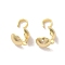 Brass Bead Tips, Calotte Ends, Clamshell Knot Cover, Real 24K Gold Plated, 10.5x5.5mm, Hole: 1.2mm