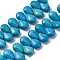 Synthetic Howlite Beads Strands, Teardrop, Top Drilled, 14x10x5mm, Hole: 0.8mm, about 71pcs/strand, 15.35 inch(39cm)