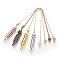 Brass Coil Dowsing Pendulums, Spiral Pendulum, with Lobster Claw Clasps, Bullet, Mixed Color, 230x2.5x8mm