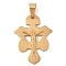 304 Stainless Steel Pendants, Crucifix Cross Charm, Golden, 27x20x3mm, Hole: 7x5mm