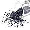 12/0 Grade A Round Glass Seed Beads, Metallic Colours, Matte Style, Hematite Plated, 12/0, 2x1.5mm, Hole: 0.8mm, about 30000pcs/bag