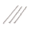 304 Stainless Steel Cable Chains, Unwelded, Stainless Steel Color, 1.5x2x0.4mm, about 0.08 Foot(0.025m)/pc
