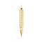 304 Stainless Steel Big Pendants, with Cubic Zirconia, Pen Charms, with Jump Ring, Golden, 62x9mm, Hole: 7x5mm