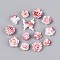 Flower Resin Cabochons, for Jewelry Making, with Glitter Powder, Indian Red, 6~12x6~12x2.5~6mm, about 2500~3000pcs