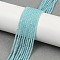 Natural Amazonite Beads Strands, Faceted, Rondelle, 2x2x1~1.5mm, Hole: 0.5mm, about 283pcs/strand, 15.55''(39.5cm)
