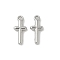 304 Stainless Steel Charms, Cross Charm, Anti-Tarnish, Stainless Steel Color, 15x6.5x2.5mm, Hole: 1.2mm