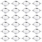 50Pcs 304 Stainless Steel Cabochon Connector Settings, Plain Edge Bezel Cups, Flat Round, Stainless Steel Color, Tray: 12mm, 19x13.5x2mm, Hole: 1.8mm