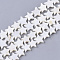 Freshwater Shell Beads Strands, Dyed, Star, White, 9~10.5x9.5~11.5x2~3mm, Hole: 1mm, about 38pcs/Strand, 11.8 inch~13.3 inch