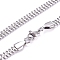 Non-Tarnish Men's 304 Stainless Steel Diamond Cut Cuban Link Chain Necklaces, with Lobster Claw Clasps, Stainless Steel Color, 23.6 inch(60cm)