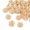 Apetalous Brass Bead Caps, with Rhinestone, Light Gold, 7.5x2.5mm, Hole: 1mm