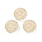 Transparent Glass Beads, Flowers, Baking Paint, Champagne Gold, 16x15.5x7.5mm, Hole: 1.2mm