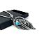 Vintage Punk Stainless Steel Pave Synthetic Turquoise Bird Pendant Necklaces, Stainless Steel Color