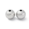Brass Beads, Cadmium Free & Nickel Free & Lead Free, Round, Real Platinum Plated, 15.5x16x16mm, Hole: 3.5mm