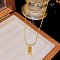 Stainless Steel Cable Chain Necklaces, Pendant Necklaces, Trapezoid,  8.27~19.69 inch(21~50cm)