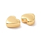 Ion Plating(IP) 304 Stainless Steel Beads, No Hole/Undrilled, Heart, Golden, 7x7x3mm