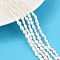 Natural Cultured Freshwater Pearl Beads Strands, Two Sides Polished, Grade 3A+, Seashell Color, 3~4mm, Hole: 0.7mm, about 74~77pcs/strand, 13.86~13.98''(35.2~35.5cm)