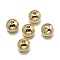 Brass Beads, Lead Free & Nickel Free & Cadmium Free, Solid Round, Real 18K Gold Plated, 4mm, Hole: 1.5~2mm