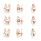 Iron Bead Tips, Calotte Ends, Cadmium Free & Lead Free, Clamshell Knot Cover, Rose Gold, 4x2mm, Hole: 1mm, 1.5mm inner diameter