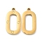 Ion Plating(IP) 316L Surgical Stainless Steel Pendants, Nickel Free, Rectangle Charm, Real 18K Gold Plated, 17x8.5x1.5mm, Hole: 1.2mm