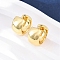 Brass Hoop Earrings, Rack Plating, Long-Lasting Plated, Lead Free & Cadmium Free, Real 18K Gold Plated, 14x8.5mm