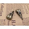 Tibetan Style Alloy Beads, Bird Skull, Antique Bronze, 32x15mm