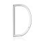 Tarnish Resistant 201 Stainless Steel Links connectors, Letter, Stainless Steel Color, Letter.D, 37x22x1mm, Hole: 1mm
