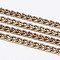Iron Twisted Chains Curb Chains, Unwelded, with Spool, Lead Free and Nickel Free, Antique Bronze, Link: 2x3mm, 0.5mm thick, about 328.08 Feet(100m)/roll